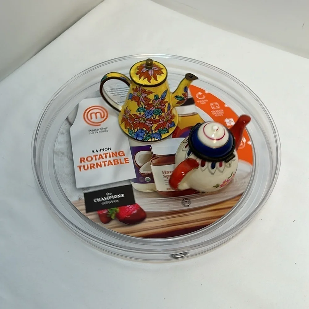 MasterChef Round Plastic Clear  Turntable Food Storage Container‎ for Kitchen - Picture 5 of 10